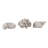 Polyresin Coastal Shell Design Sculptures Decorative Accent Figurines, Set Of 3 - 5", 3" Ivory