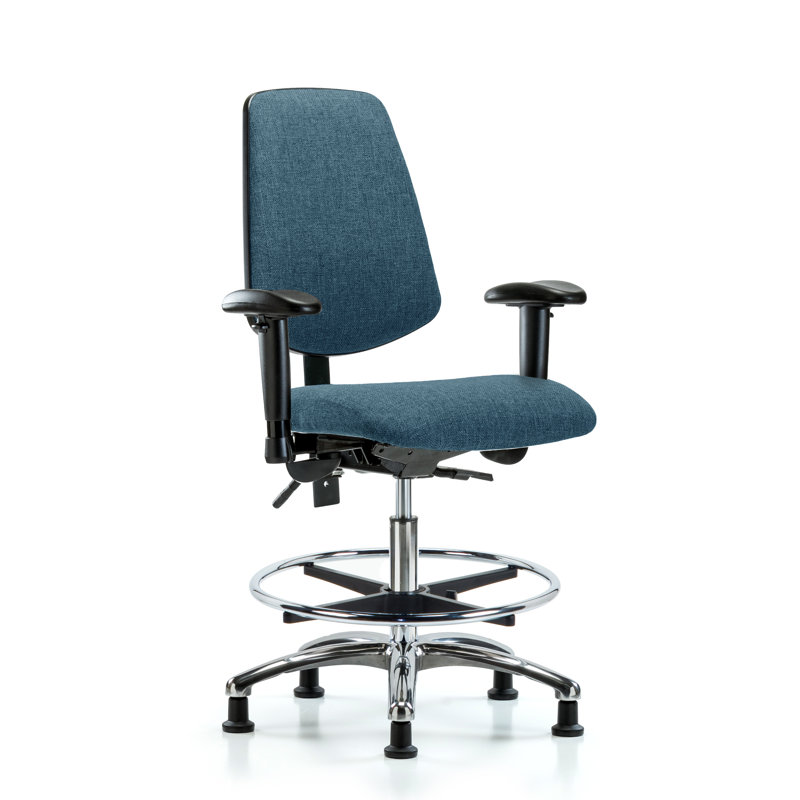 Task Chair, Blue, Glides, Yes