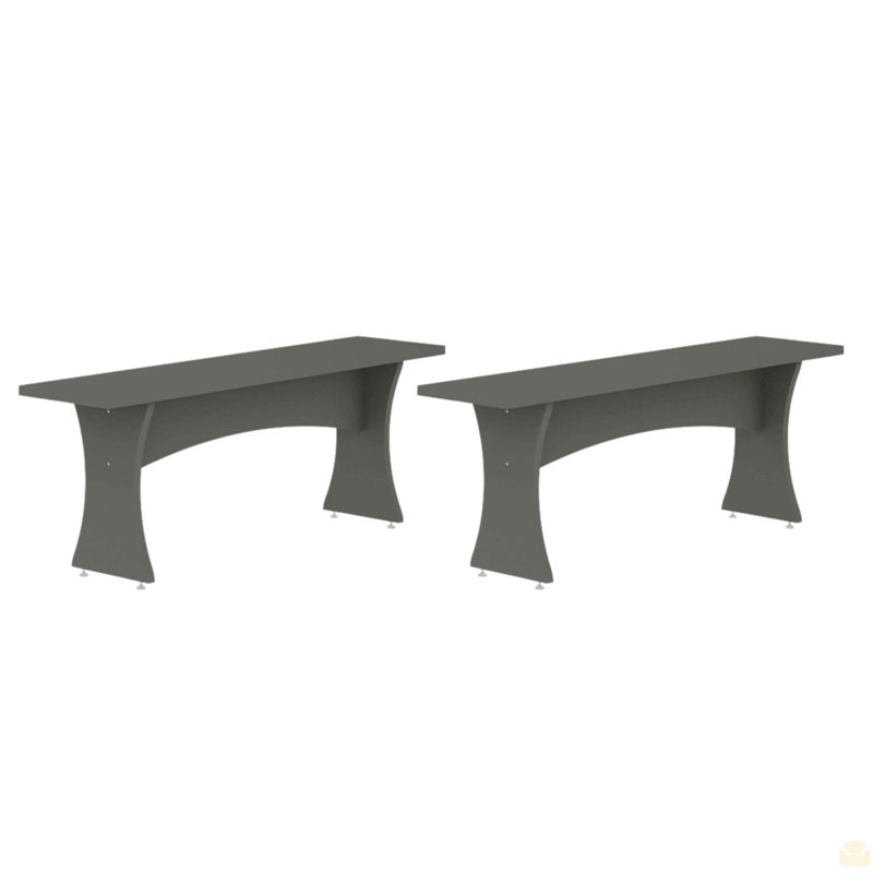 Dining Bench- Set Of 2, Grey