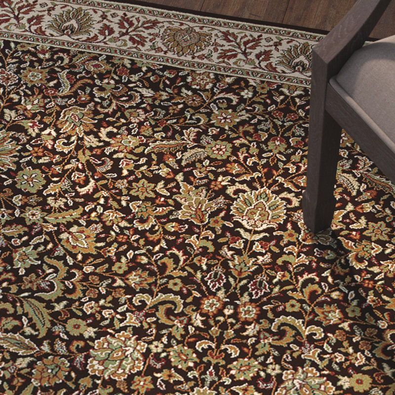 Tapis brun / ivoire Shelburne, Rond 6 pi