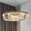 Lustre moderne moderne en cristal à DEL 1 lumière de 21 po de largeur 30 W