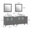  Ensemble de meuble-lavabo double 84 "avec miroir Modern-27042766