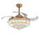 Houstyn Dimmable Crystal Ceiling Fan with LED Lights and Remote Control