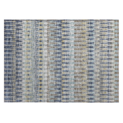 Washable Abstract Indoor / Outdoor Rug