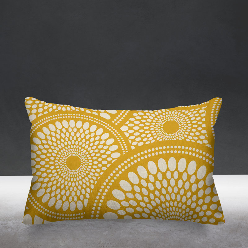 Housse et insert de coussin rectangulaire d'extérieur Penn, Jaune