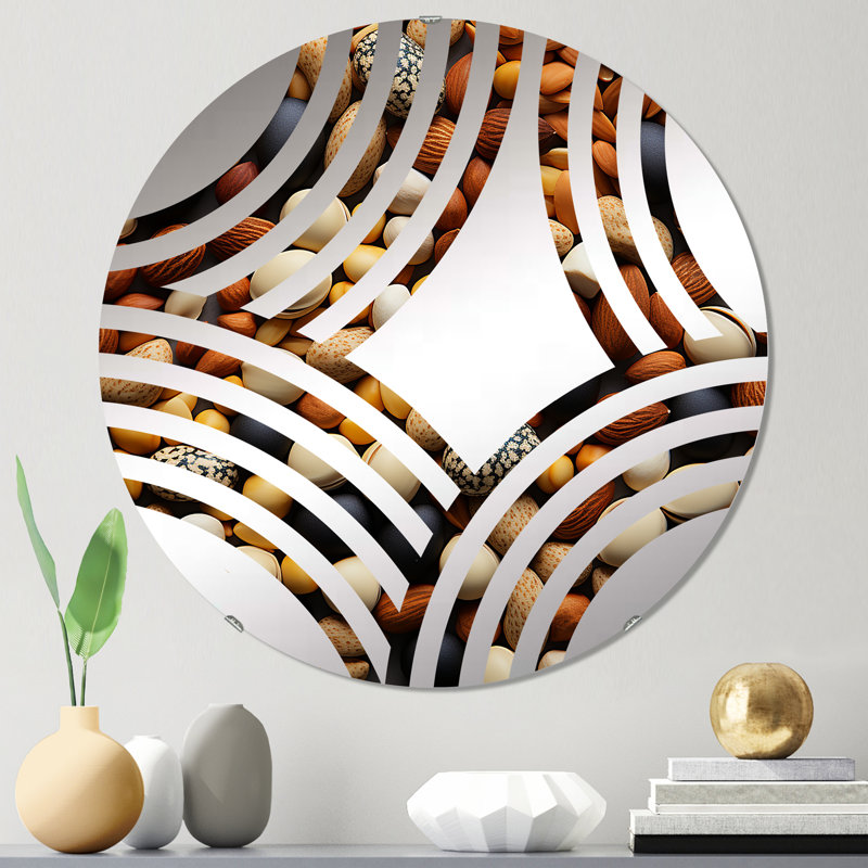 Nuts Heatlhy Snack Harmony III - Miroir décoratif Baptist Fan - MIR117188-Rond, 23,6 po x 23,6 po