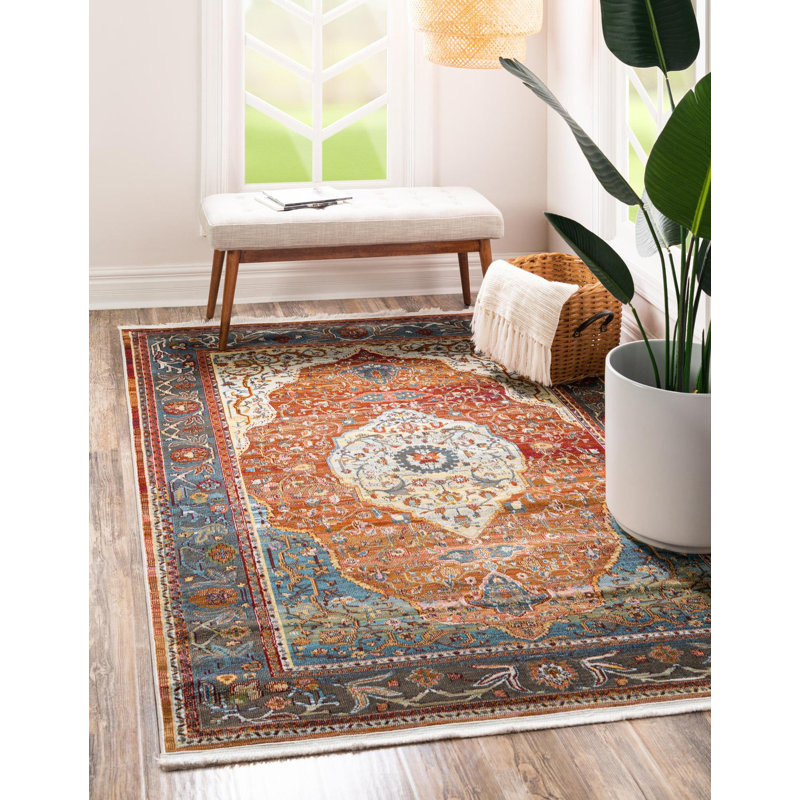 Tapis contemporain Mulvihill couleur Sienna, Rectangle 9 pi x 12 pi