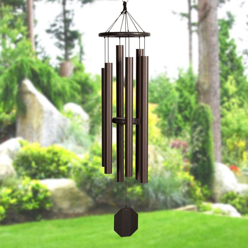 Terra Bronze 50" Powder-Coated Aluminum Outdoor Wind Chime