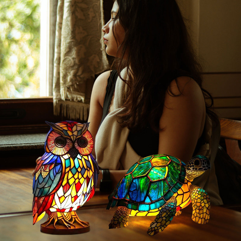 Lampe de table de chevet pour animaux, H 5,91 po x l 3,94 po x P 5,91 po