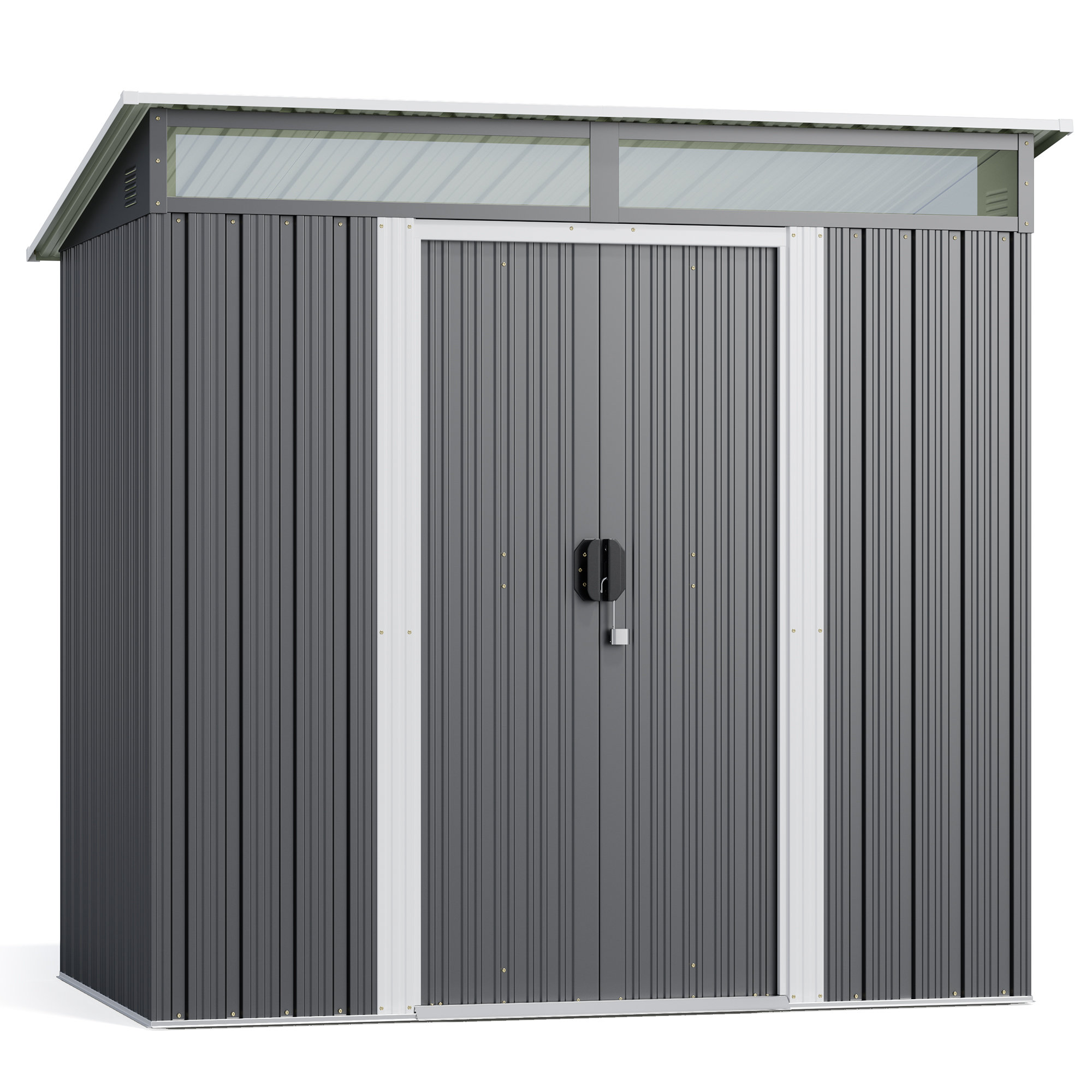 Bealife 6' x 4' Outdoor Storage Shed Clearance with Floor Base, Metal  Outdoor Storage Cabinet with Double Lockable Doors, Waterproof Tool Shed