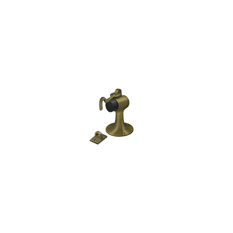 Door Stop, Antique Brass