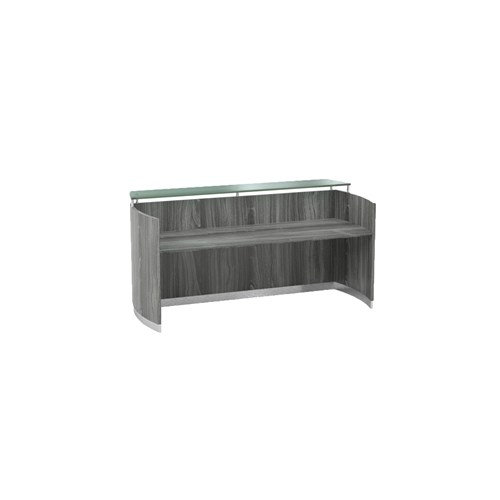 Bureau de réception rectangulaire en bois Medina, Moka