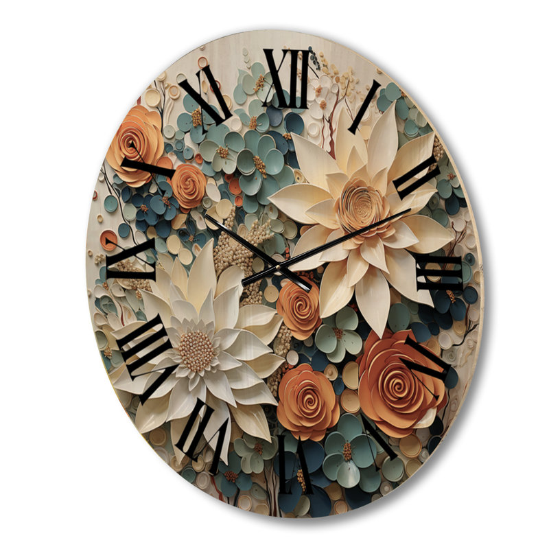 Horloge murale en bois massif Nilsen, Moyenne