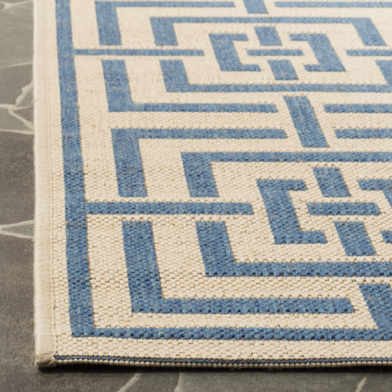 Derric 100 Performance Geometric Indoor/Outdoor Area Rug, Rectangle 4' x 6'