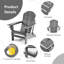 Chaise Adirondack pliante Rosecliff Heights Hdpe-205271042