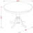 3 Piece Dining Set Contains a Round Kitchen Table with Pedestal and 2 Dining Room Chairs, Linen White-124732508-124732501-124732504