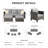 Harbin Wicker 5 Piece Rattan Sofa Seating Group with Cushions with Armchairs-702085730-740580645