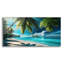  «Paradise Beach 3» par Rey Klimt, art mural en verre acrylique, 48 po x 24 po-1875021788