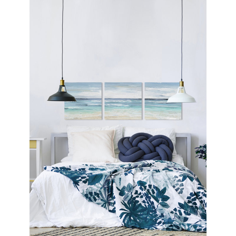 Parsonsfield Beach On II Triptych, H 12 po x l 12 po
