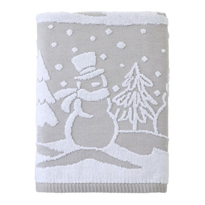 SCENIC SNOWMEN JACQUARD BTH-GRAY
