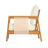 Durable Acacia Wood Outdoor Club Chair with Textilene Accents and Water-Repellent Cushions for Patio and Backyard-129006356
