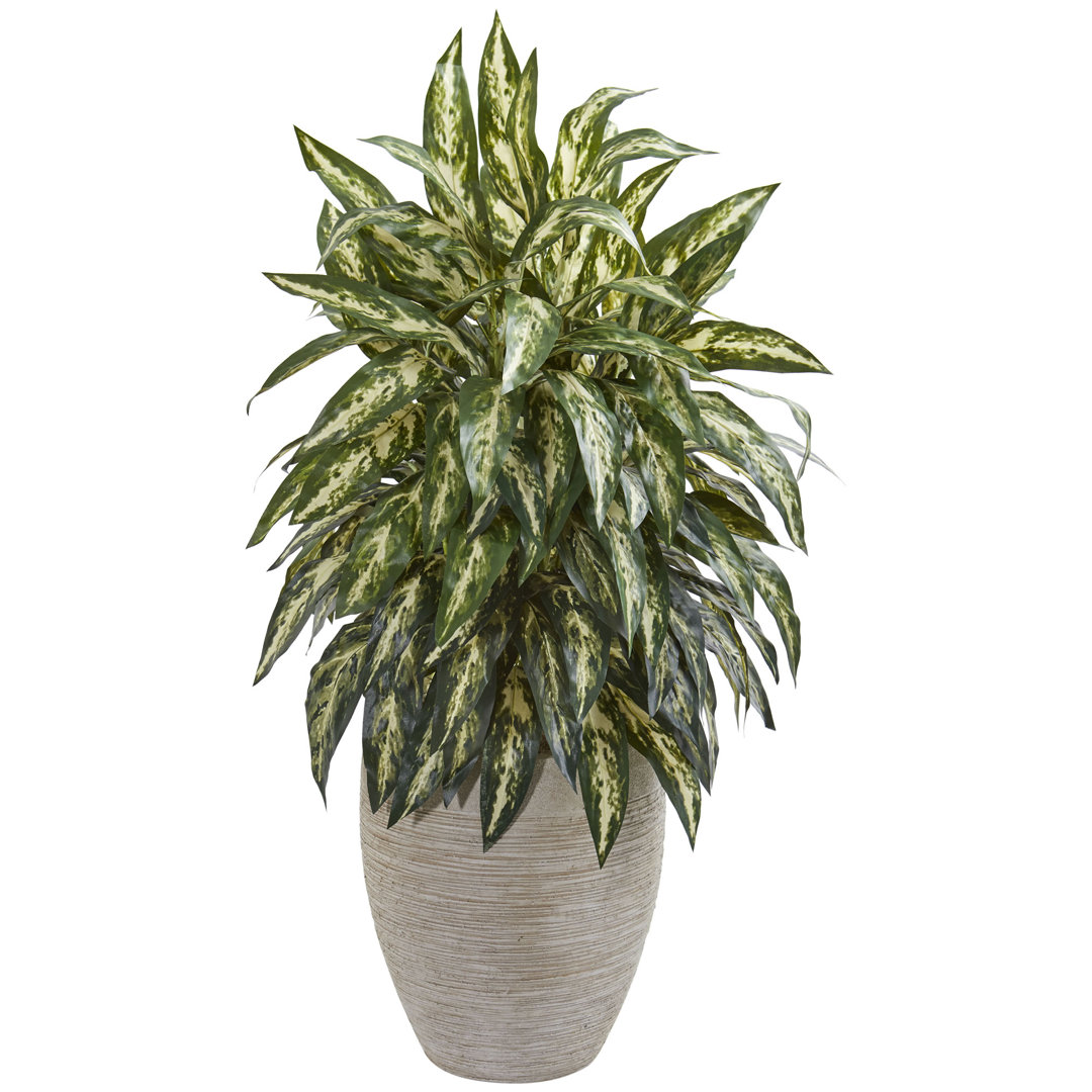 33'' Faux Foliage Plant in Ceramic Planter Orren Ellis