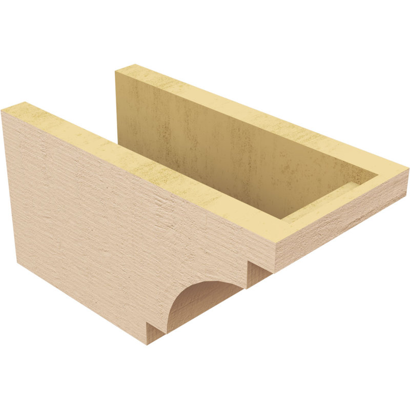 Bois de méditerranée TimberThane Ra partier, brun clair apprêté, H 6 po x l 12 po x P 6 po