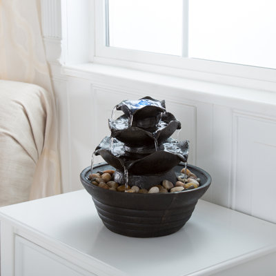 Indoor Acrylic Table Top Fountain with Lights