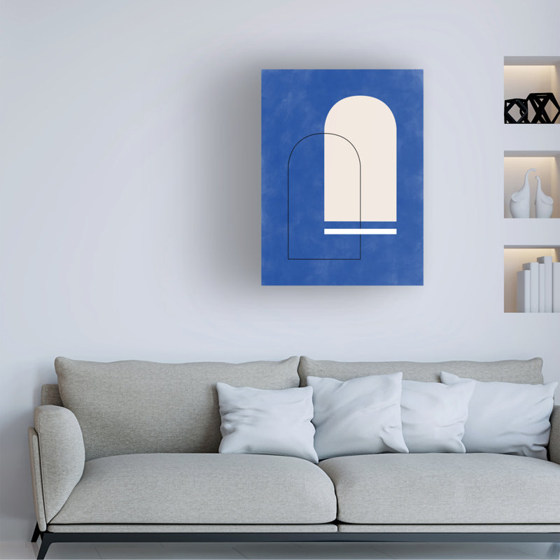«Bolologia indigo» sur toile par Elena Ristova, H 19 po x l 14 po x P 2 po