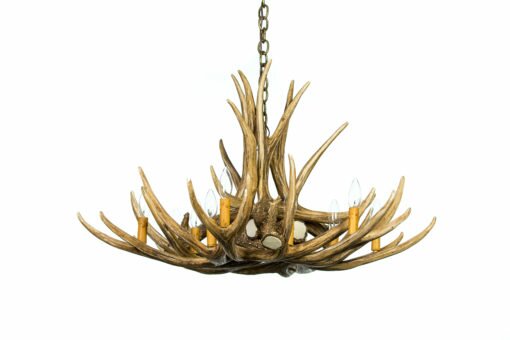 Whitetail Deer 9 Faux Antler Cascade Chandelier