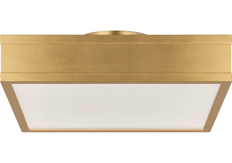 Dupont Square Semi Flush, Gild, 4" H x 12" W x 12" D