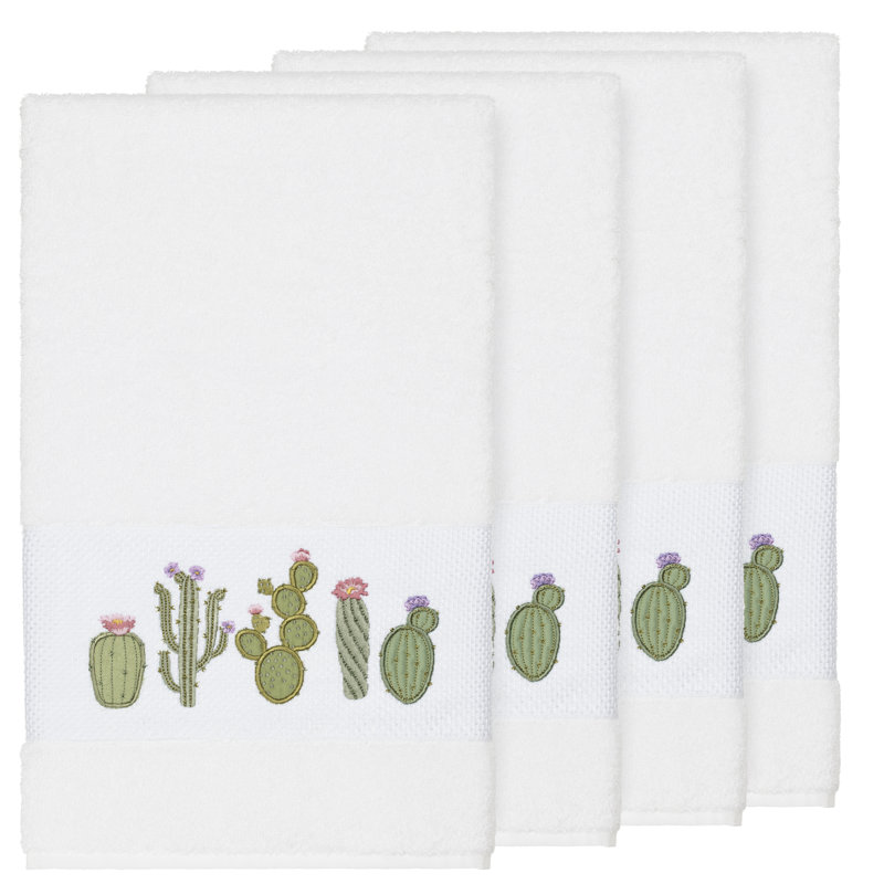 Ensemble de serviettes de bain en coton turc 4 pièces Mila, Blanc