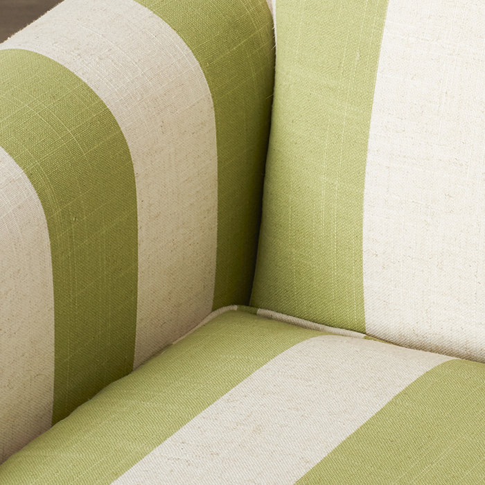 Fauteuil Lawson de 28,3 cm de large, Mélange de polyester vert / blanc