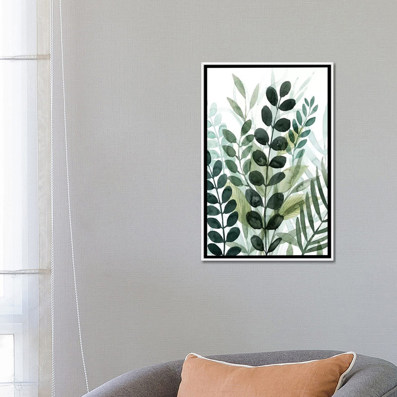 Reproduction d’art « Forest Fourragii » par Grace Popp, H 26 po x l 18 po x 1,5 po, Toile blanche encadrée, Pas de tapis
