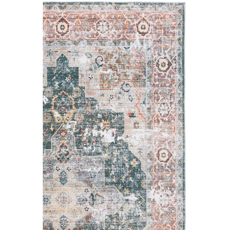 Tapis oriental en polyester tissé à la machine Maglio, Tapis de couloir 2 pi 6 po x 6 pi