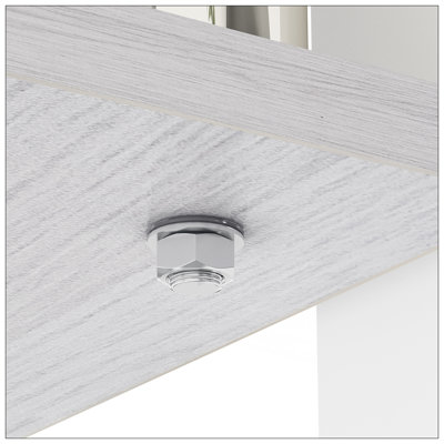 Table basse rectangulaire, plateau en verre trempé avec panneau de fibres à densité moyenne, table moderne pour le salon, verre