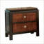 Table de chevet 2 tiroirs Acacia