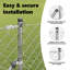 Chain Link Fence With 7 Posts Galvanised Steel-1935543301-1935543320
