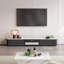 Meuble télé moderne pour projecteur , console média en faux marbre avec tiroirs, pré-assemblage-1524393793