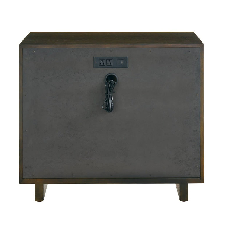Modern 3 - Drawer Nightstand, Brown