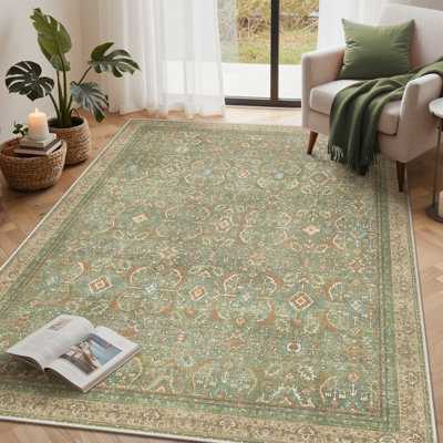 Tapis oriental vert performance Abastos