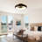 Modern Black 6-speed Led Ceiling Fan With Light, Dimmable  & Remote Control For Bedroom