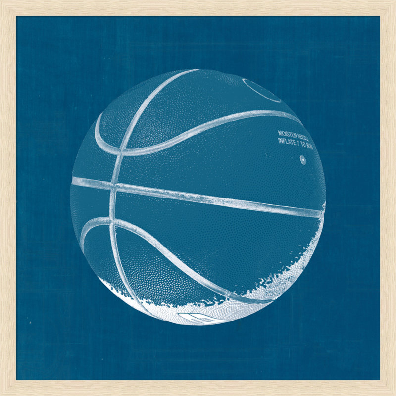  Tableau d'affichage encadré en tissu, Ball Four Blueprint IV par Wild Apple Portfolio pour une utilisation comme tableau d'affichage ou organisation murale