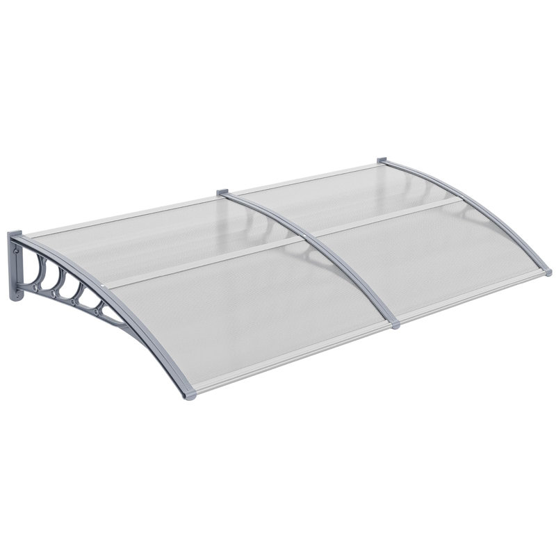 Window Awning Door Canopy Exterior, 10.2" H x 78.7" W x 37.4" D, Clear