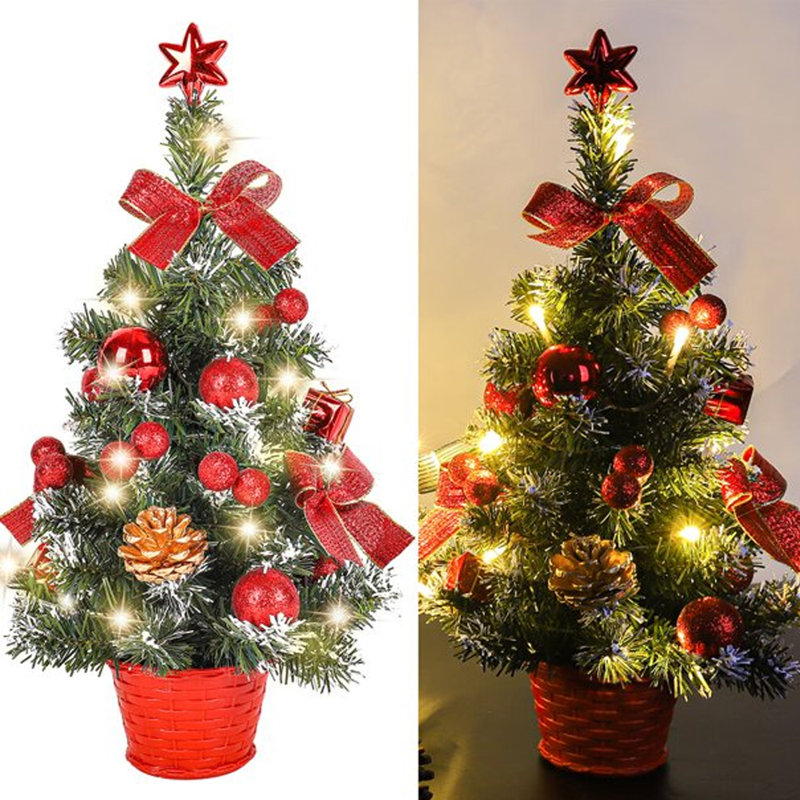 Arbre de Noël artificiel lumineux 18 'Hasen, Rouge