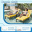 Méridienne d'extérieur 2ps de 3 pouces d'épaisseur, imperméable et anti-décoloration, convient à la plupart des chaises de terrasse de piscine de 80 pouces.-1112485137-1112485138