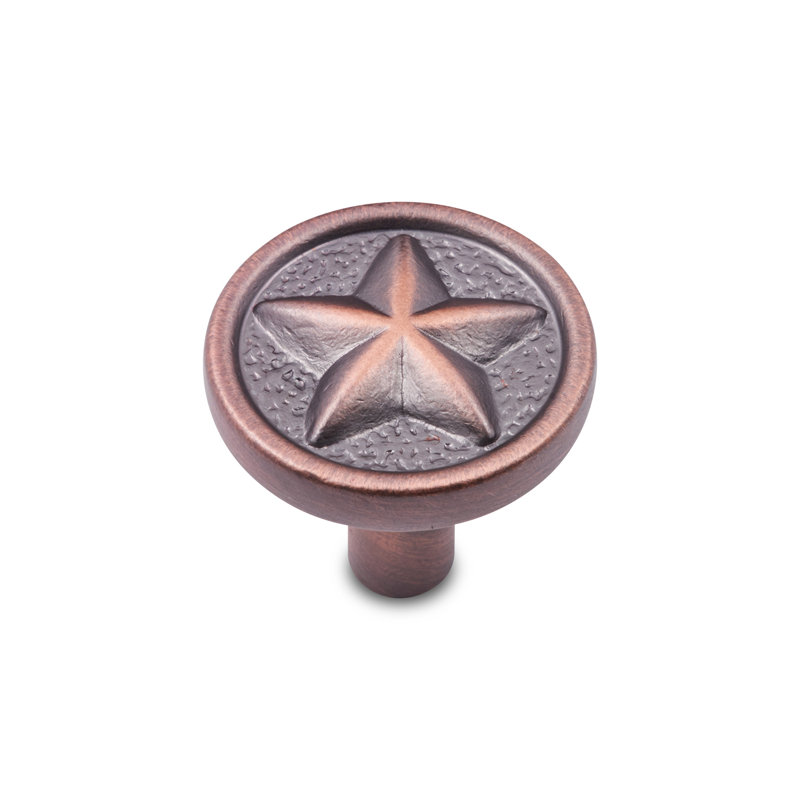 CK Series 1 1/4" Diameter Mushroom Knob, Distressed Copper