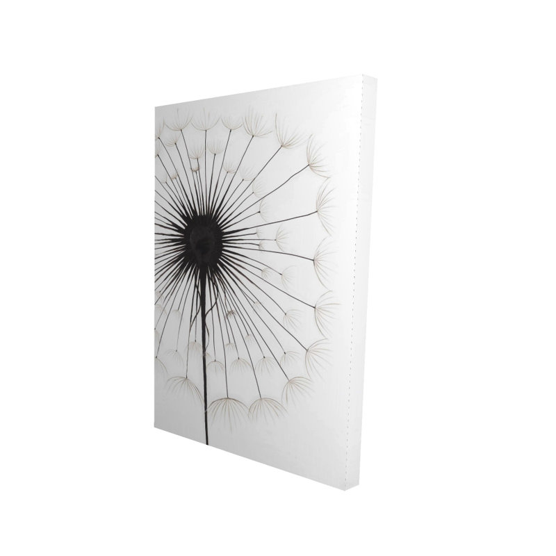 Dandelion Black Romantic Canvas - Elegant Home Decor Art