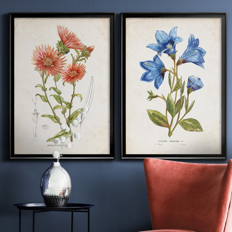 «Botanical I», ensemble de 2 reproductions d'art, Pas de tapis, H 31,5 po x l 47 po x P 1,5 po