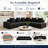 Upholstered 108" Chenille Frameless L-Shaped 3-Piece Cloudy Boneless Corner Sectional with 6 Throw Pillows,No Assembly Required-180946721